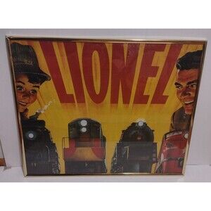 LIONEL RAILROAD "FATHER & SON" SIGN / Train Wall Collectible Decorations 16 x 20